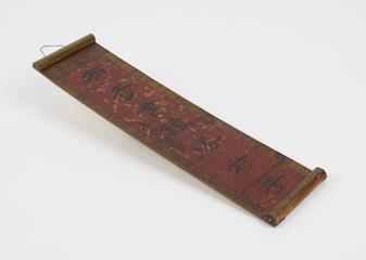 Wood scroll for model of Chinese pharmacy