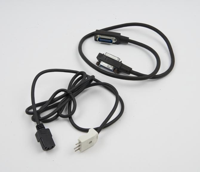 Cables associated with GRiD Compass laptop computer, c. 1982