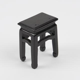 Black stool for model of Chinese pharmacy