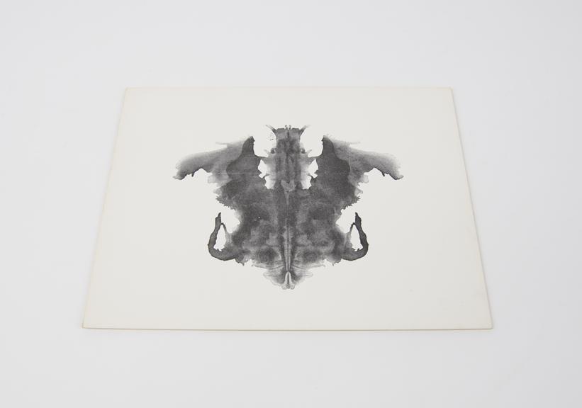 Card IV Rorschach inkblot test card printed by Hans Huber, Bern