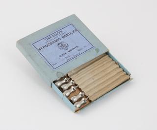 Hypodermic needles in box