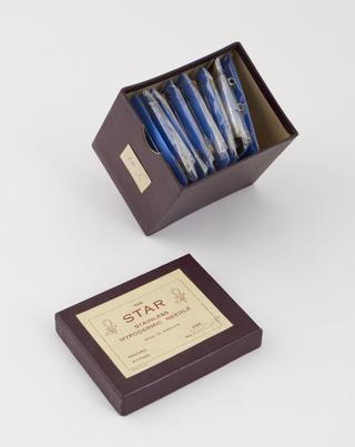 Hypodermic needles in box