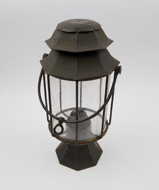 Black hanging candle lantern