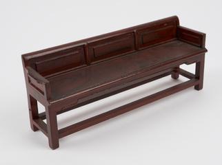 Wooden bench for model of Chinese pharmacy