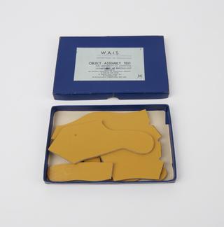 7 piece Hand object assembly test for use in the Wechsler Adult Intelligence Test