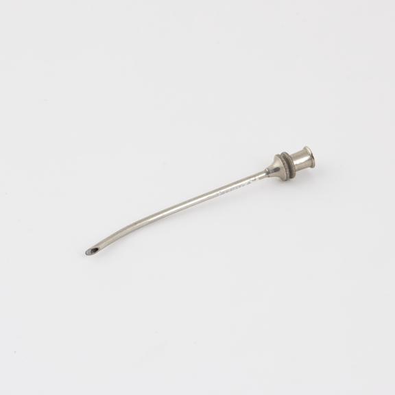 Intravenous needle, nickel plated metal, probably English