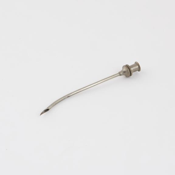 Curved intravenous needle, nickel plated, probably English