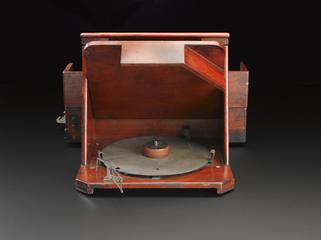 Operators console and paper holder for Murray keyboard perforator, 1914-1916