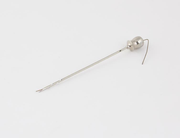 Intravenous infusion needle, nickel plated brass mount