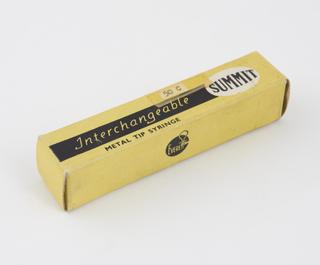 'Summit' hypodermic syringe, glass and chrome plat