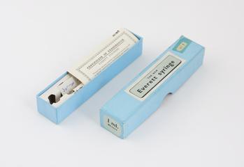 Box for hypodermic syringe