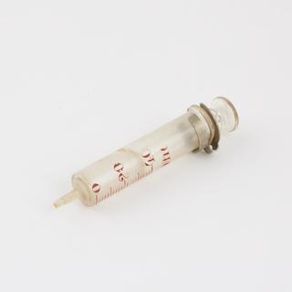 Hypodermic syringe, all glass, Nickel's patent, in
