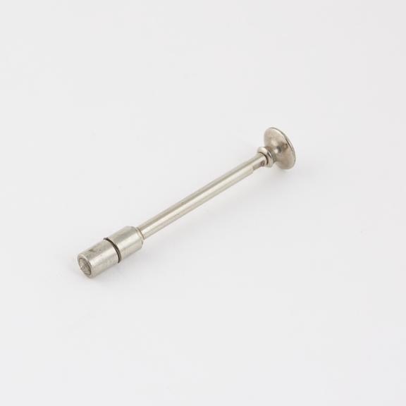 Plunger from hypodermic syringe, Record, nickel plated brass