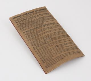 Leaflet from field medical pannier