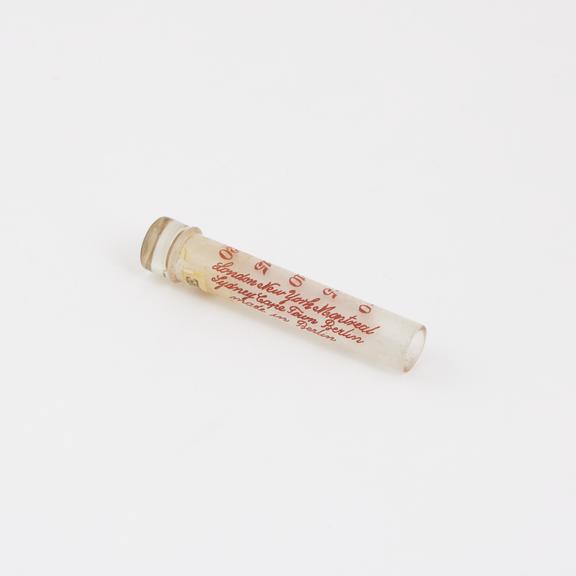 Hypodermic syringe, all glass, incomplete