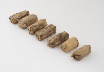 Seven gauze and lint dressings