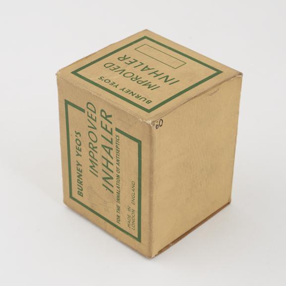 Burney Yeo's antiseptic inhaler, in original carton, London