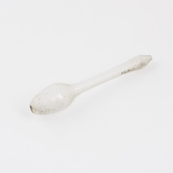 Glass tube, probably a rectal introducer, English, 1850-1920