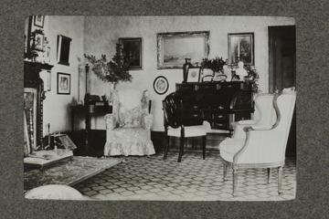 Drawing Room at The Manor House, Shipton Bellinger, Hants. Jan 1915