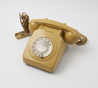 Telephone 746F rotary dial, yellow