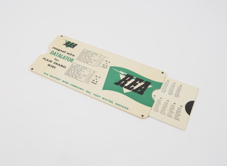 Magnetic wire selector in slide-rule format: Datalator' for