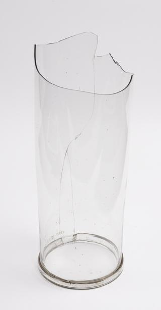 Bottom Half of Glass Cylinder with Brass Rim