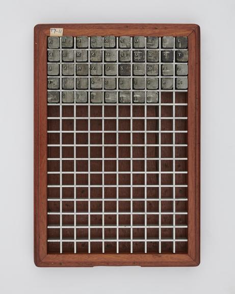 0.4 inch composition punches for Gill Sans Bold Timetable