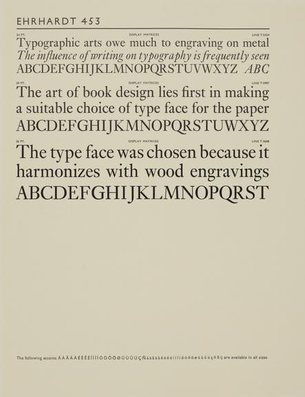 Specimen sheet for Ehrhardt (series number: 453)