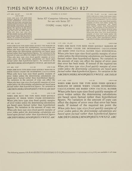 Specimen sheet for Times Titling (series number: 329)