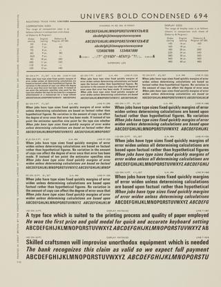 Specimen sheet for Universe Fold (series number: 693)