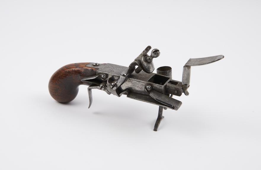 Tinder-pistol (length 7 ins) of iron