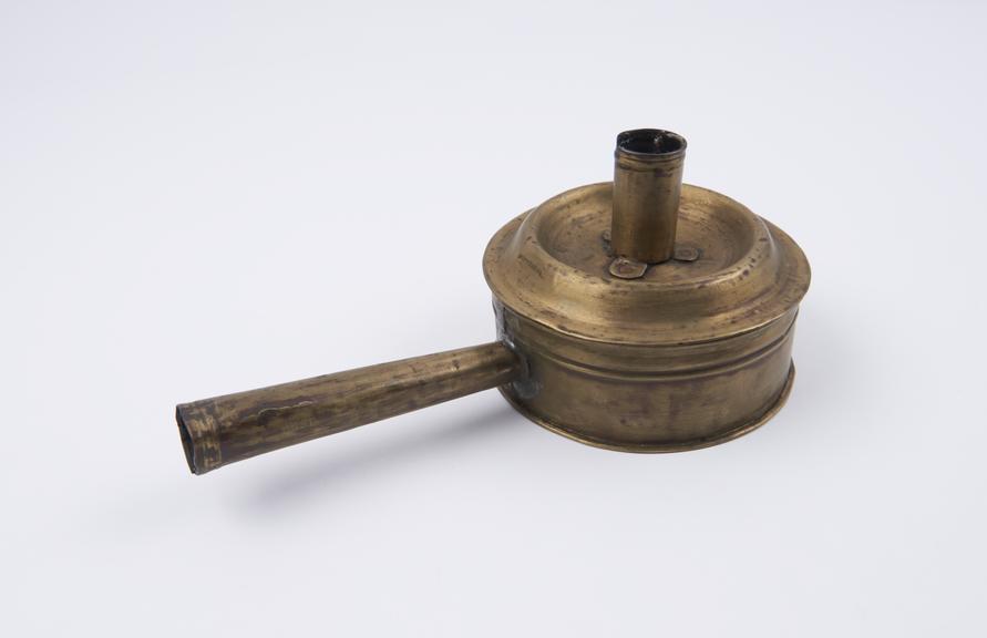 Tinder Box of Brass, 4 inch diameter