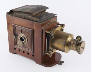 Magic lantern projector with seven boxes of slides