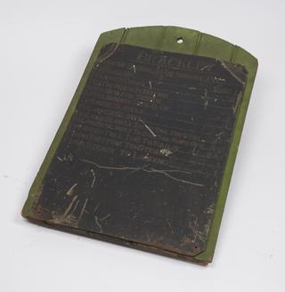 Signal codes sign from Brackley Colliery