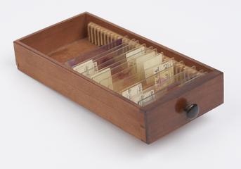 drawer of glass slides