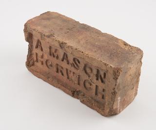 Brick, stamped "A Mason Horwich"