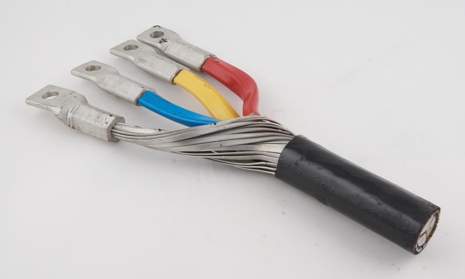 Cross section of a large electric cable