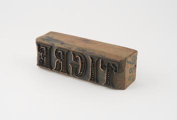 Face plate stamp Tigre used by Stavert