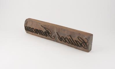 Face plate stamp made by John Wild of Bolton and used by Stavert