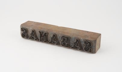 Face plate stamp Sabanas made by T.Whittaker