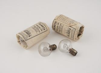 Two sets of two Pope's E.L. Co. Ltd 'Elasta' headlamp bulbs with original wrapping