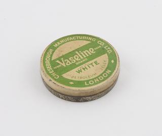 Vaseline petroleum jelly (full container) made by Cheesebrough Manufacturing Co. Ltd