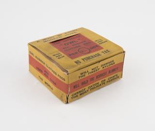 Box of 'Owl' clothes pegs made by Gillibrands Rubber Manufacturers Ltd