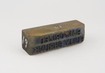 Textile Printing Block