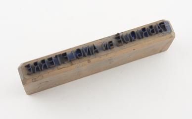 Textile Printing Block