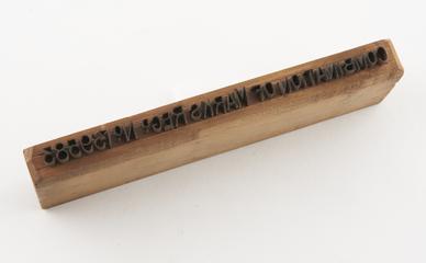 Textile Printing Block