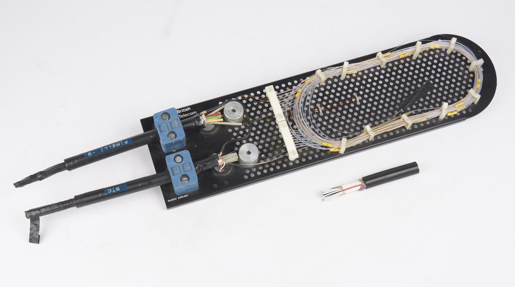 Sectioned Fibre-Optic Cable on Junction Board Display