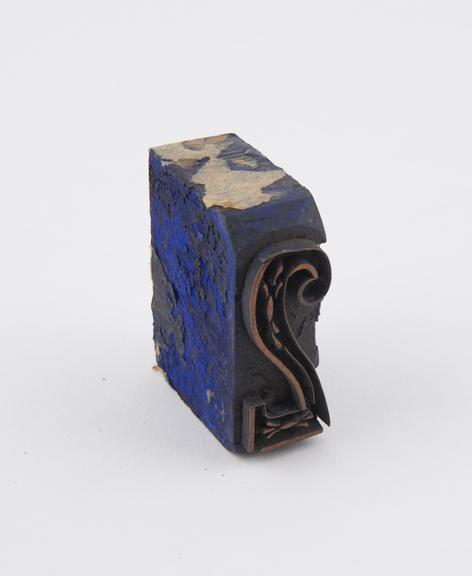 Textile printing block.