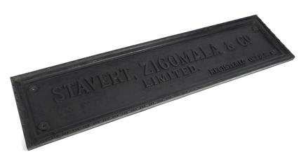 Stavert, Zigomala & Co Nameplate