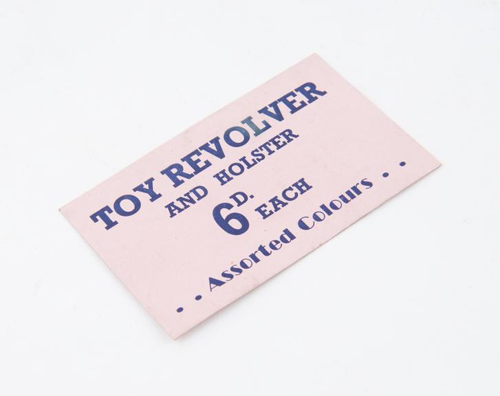 Toy Revolver Shop Display Card